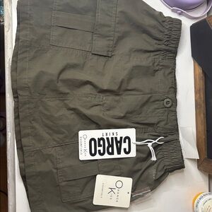Orange Kiss Olive Cargo Skirt